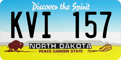 ND license plate KVI157