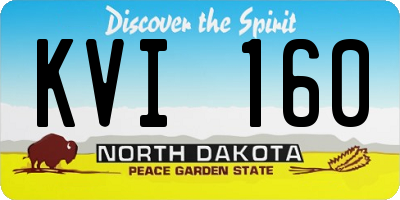 ND license plate KVI160