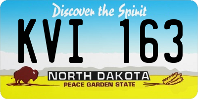 ND license plate KVI163