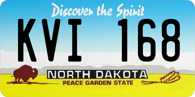 ND license plate KVI168
