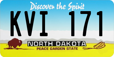 ND license plate KVI171