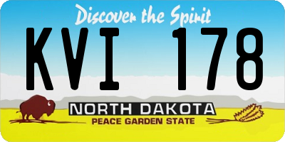 ND license plate KVI178