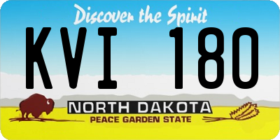 ND license plate KVI180