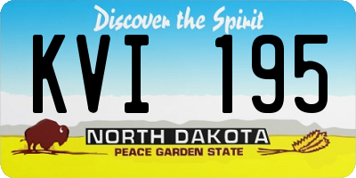 ND license plate KVI195