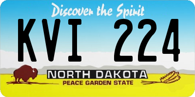 ND license plate KVI224