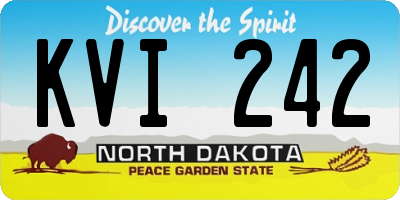 ND license plate KVI242