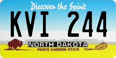 ND license plate KVI244