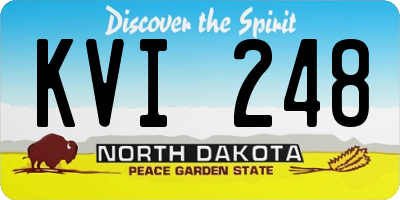 ND license plate KVI248