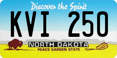 ND license plate KVI250