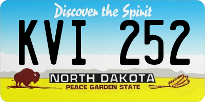 ND license plate KVI252