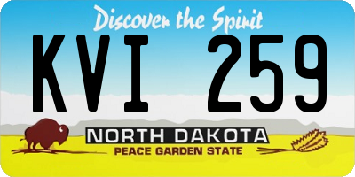 ND license plate KVI259