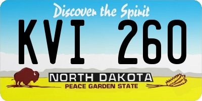 ND license plate KVI260