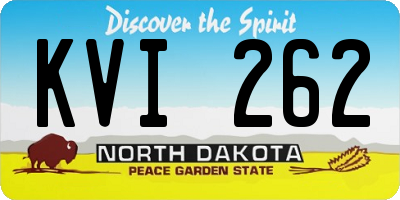 ND license plate KVI262
