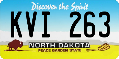 ND license plate KVI263