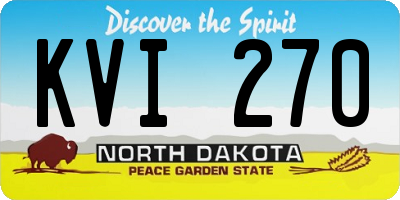 ND license plate KVI270