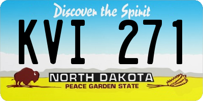 ND license plate KVI271
