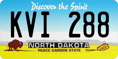 ND license plate KVI288