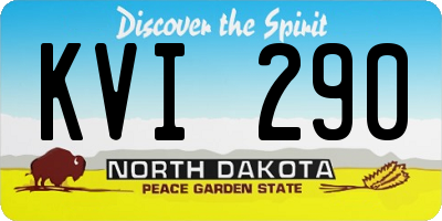 ND license plate KVI290