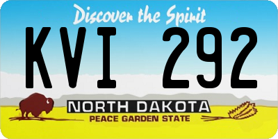 ND license plate KVI292