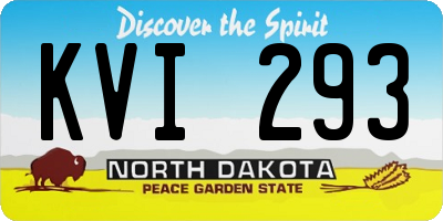 ND license plate KVI293