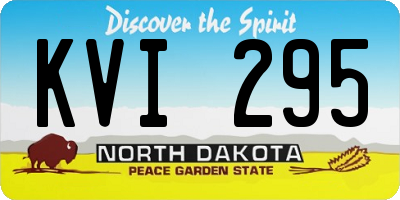 ND license plate KVI295