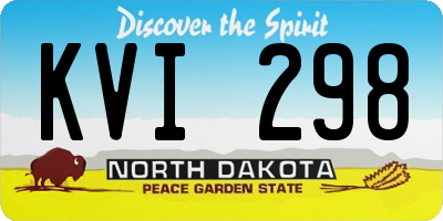 ND license plate KVI298