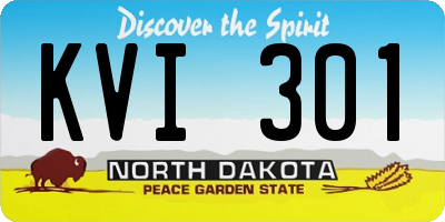 ND license plate KVI301