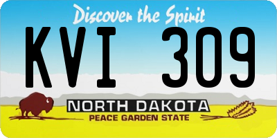 ND license plate KVI309