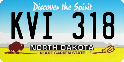ND license plate KVI318