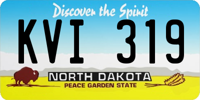 ND license plate KVI319