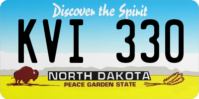 ND license plate KVI330