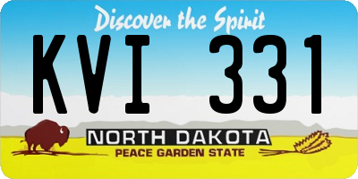 ND license plate KVI331