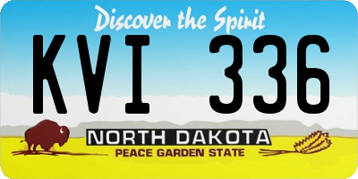 ND license plate KVI336