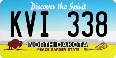 ND license plate KVI338