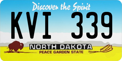 ND license plate KVI339