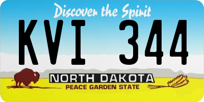 ND license plate KVI344