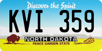 ND license plate KVI359