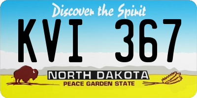 ND license plate KVI367