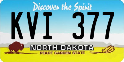 ND license plate KVI377