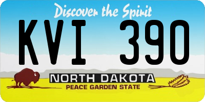 ND license plate KVI390