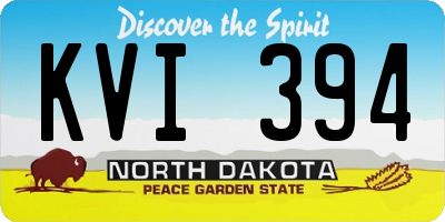 ND license plate KVI394