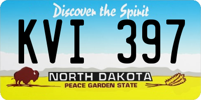 ND license plate KVI397