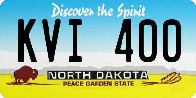 ND license plate KVI400