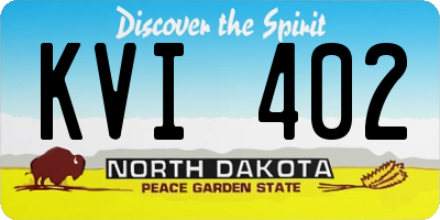 ND license plate KVI402