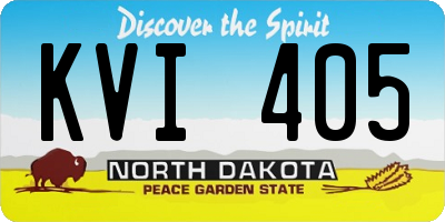 ND license plate KVI405