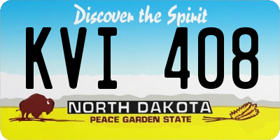 ND license plate KVI408