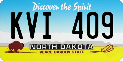 ND license plate KVI409