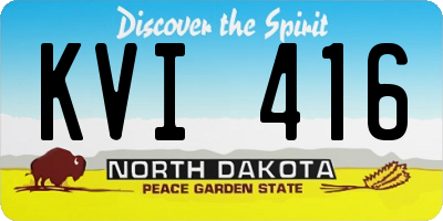 ND license plate KVI416