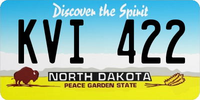 ND license plate KVI422