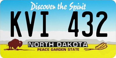 ND license plate KVI432